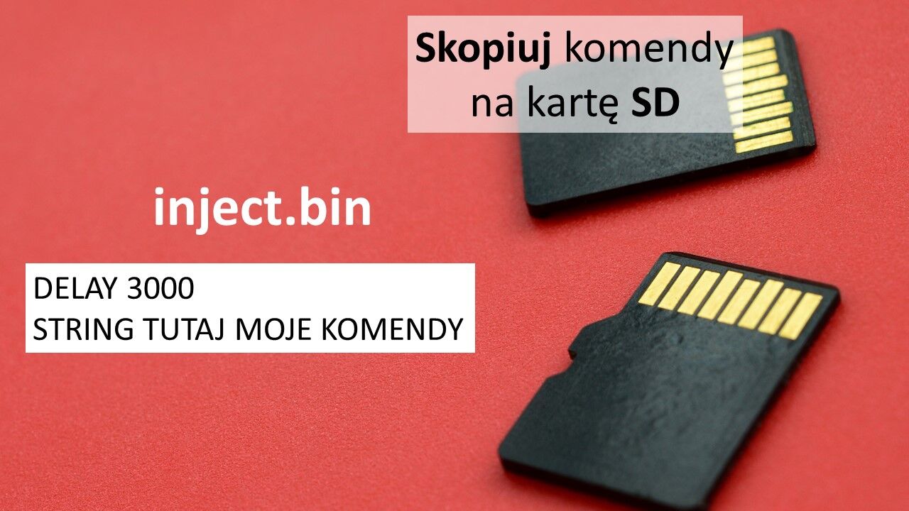 Kopiowanie komendy na kartę SD